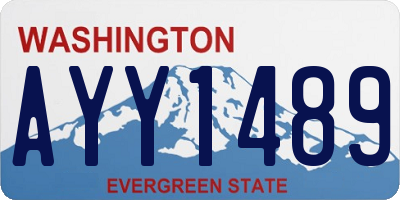 WA license plate AYY1489