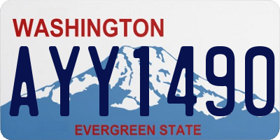 WA license plate AYY1490