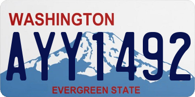 WA license plate AYY1492