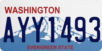 WA license plate AYY1493