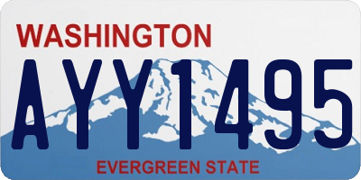 WA license plate AYY1495