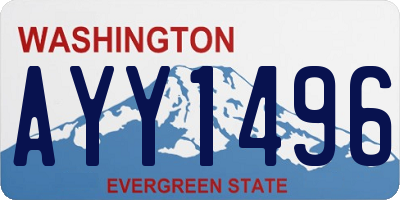 WA license plate AYY1496