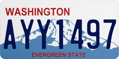 WA license plate AYY1497