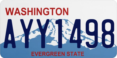 WA license plate AYY1498