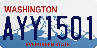 WA license plate AYY1501