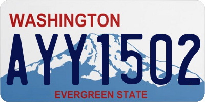 WA license plate AYY1502