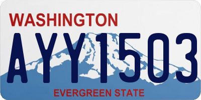 WA license plate AYY1503