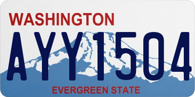 WA license plate AYY1504