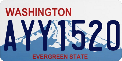 WA license plate AYY1520