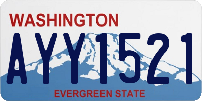 WA license plate AYY1521