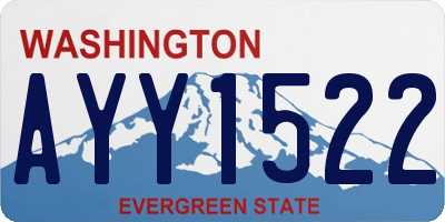 WA license plate AYY1522