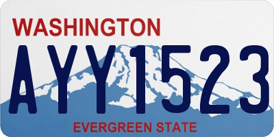 WA license plate AYY1523