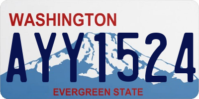 WA license plate AYY1524