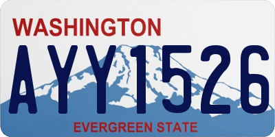 WA license plate AYY1526