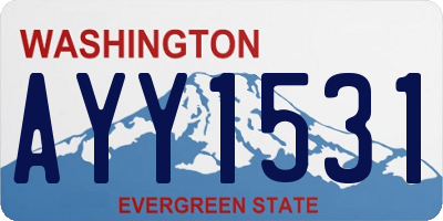 WA license plate AYY1531