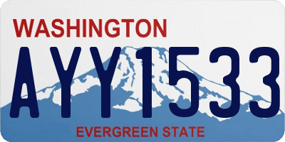 WA license plate AYY1533