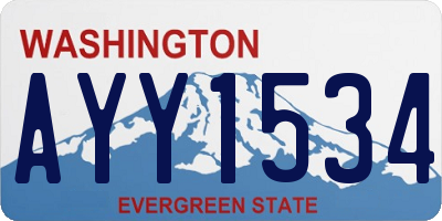 WA license plate AYY1534