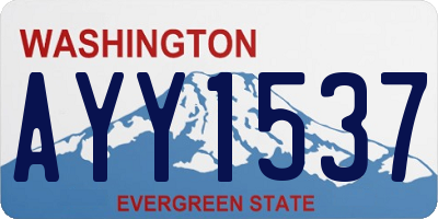 WA license plate AYY1537