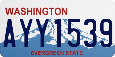 WA license plate AYY1539