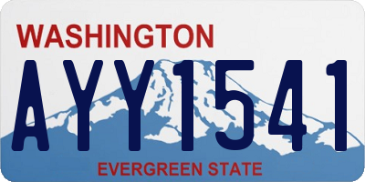 WA license plate AYY1541