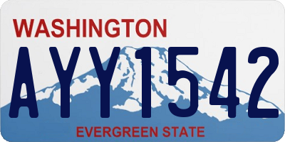 WA license plate AYY1542