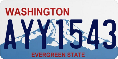 WA license plate AYY1543