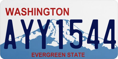 WA license plate AYY1544