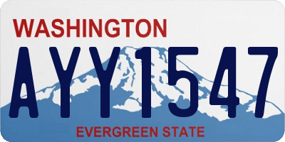 WA license plate AYY1547