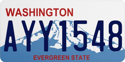 WA license plate AYY1548