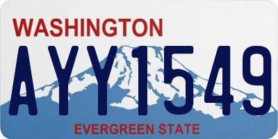 WA license plate AYY1549