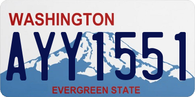 WA license plate AYY1551