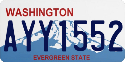 WA license plate AYY1552