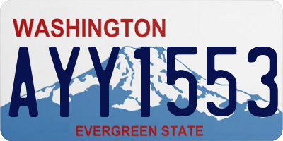 WA license plate AYY1553