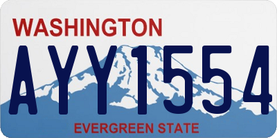 WA license plate AYY1554