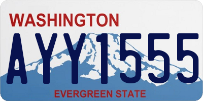 WA license plate AYY1555