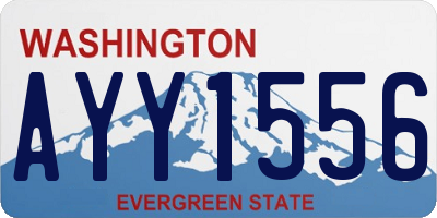 WA license plate AYY1556