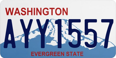 WA license plate AYY1557