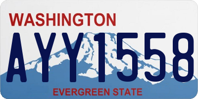 WA license plate AYY1558