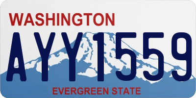 WA license plate AYY1559