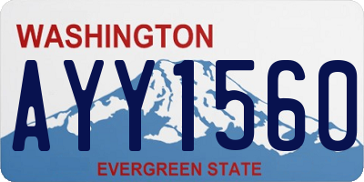 WA license plate AYY1560