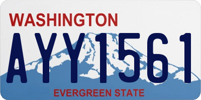 WA license plate AYY1561