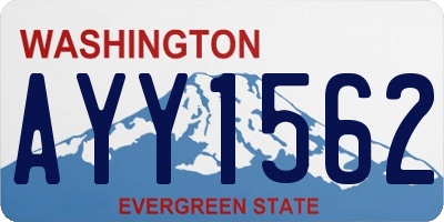 WA license plate AYY1562