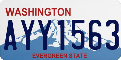 WA license plate AYY1563