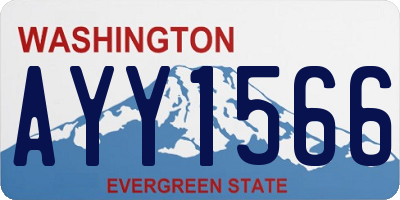 WA license plate AYY1566