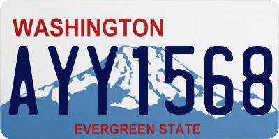 WA license plate AYY1568