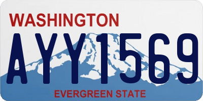 WA license plate AYY1569