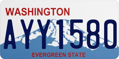 WA license plate AYY1580