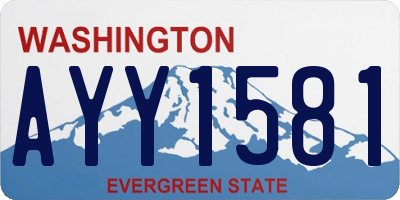 WA license plate AYY1581