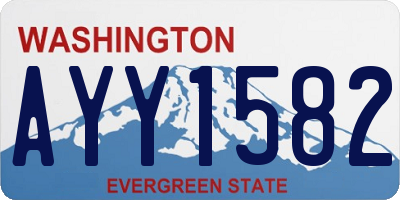 WA license plate AYY1582