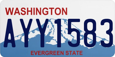 WA license plate AYY1583